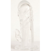 Прозрачная гелевая насадка с клиторальным отростком - 13 см. - Toyfa Basic - в Тюмени купить с доставкой