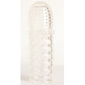 Прозрачная закрытая гелевая насадка - 13,5 см. - Toyfa Basic - в Тюмени купить с доставкой