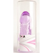 Фиолетовая гелевая насадка с шипами - 13 см. - Toyfa Basic - в Тюмени купить с доставкой