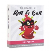 Стимулирующий презерватив-насадка Roll   Ball Raspberry - Sitabella - купить с доставкой в Тюмени