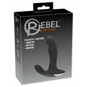 Черный вибромассажер простаты с функцией римминга Plug with Perineum Stimulator - 16,6 см. - Orion - в Тюмени купить с доставкой