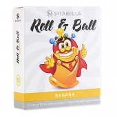 Стимулирующий презерватив-насадка Roll   Ball Banana - Sitabella - купить с доставкой в Тюмени