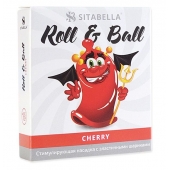 Стимулирующий презерватив-насадка Roll   Ball Cherry - Sitabella - купить с доставкой в Тюмени