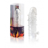 Закрытая прозрачная рельефная насадка Crystal sleeve - 13 см. - Erowoman-Eroman - в Тюмени купить с доставкой