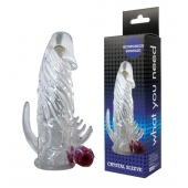 Закрытая прозрачная вибронасадка на пенис Crystal Sleeve Vibe - Erowoman-Eroman - в Тюмени купить с доставкой