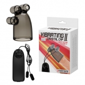 Дымчатая насадка-мастурбатор с вибрацией Vibrating Crystal Cap II - Baile - в Тюмени купить с доставкой