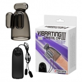 Дымчатая насадка-мастурбатор с вибрацией Vibrating Crystal Cap III - Baile - в Тюмени купить с доставкой