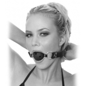 Черный кляп с дырочками Breathable Ball Gag - Pipedream - купить с доставкой в Тюмени