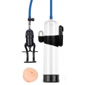 Прозрачная вакуумная вибропомпа Sex Expert с насадкой-вагиной - Sex Expert - в Тюмени купить с доставкой