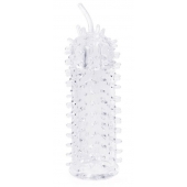 Закрытая рельефная насадка Crystal sleeve с усиками - 12 см. - Erowoman-Eroman - в Тюмени купить с доставкой