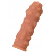 Телесная реалистичная насадка KOKOS Extreme Sleeve 11 с дополнительной стимуляцией - 12,7 см. - KOKOS - в Тюмени купить с доставкой