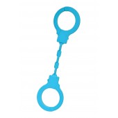 Голубые силиконовые наручники A-Toys без ключа - A-toys - купить с доставкой в Тюмени