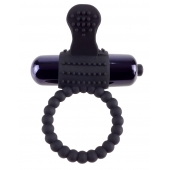Черное эрекционное виброкольцо Vibrating Silicone Super Ring - Pipedream - в Тюмени купить с доставкой