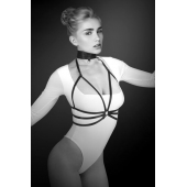 Черная упряжь на грудь Julia - Bijoux Pour Toi - купить с доставкой в Тюмени