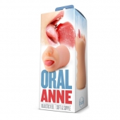 Телесный мастурбатор-ротик с язычком Oral Anne - Blush Novelties - в Тюмени купить с доставкой