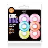 Набор из 6 эрекционных колец King of the Ring - Blush Novelties - в Тюмени купить с доставкой