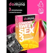 Презервативы для орального секса DOMINO Sweet Sex с ароматом манго - 3 шт. - Domino - купить с доставкой в Тюмени