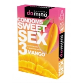 Презервативы для орального секса DOMINO Sweet Sex с ароматом манго - 3 шт. - Domino - купить с доставкой в Тюмени