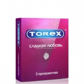 Презервативы Torex  Сладкая любовь  с ароматом клубники - 3 шт. - Torex - купить с доставкой в Тюмени