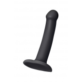Черный фаллос на присоске Silicone Bendable Dildo S - 17 см. - Strap-on-me - купить с доставкой в Тюмени