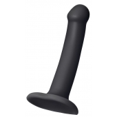 Черный фаллос на присоске Silicone Bendable Dildo S - 17 см. - Strap-on-me - купить с доставкой в Тюмени