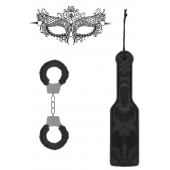 Черный игровой набор Introductory Bondage Kit №4 - Shots Media BV - купить с доставкой в Тюмени