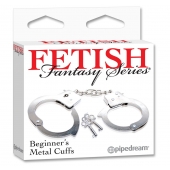 Металлические наручники Beginner s Metal Cuffs - Pipedream - купить с доставкой в Тюмени