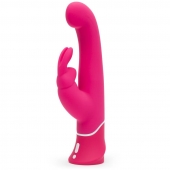 Розовый вибратор-кролик G-Spot Rechargeable Rabbit Vibrator - 24,1 см. - Happy Rabbit