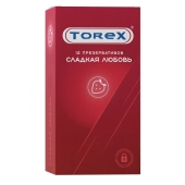 Презервативы Torex  Сладкая любовь  с ароматом клубники - 12 шт. - Torex - купить с доставкой в Тюмени