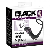 Черное эрекционное кольцо с анальной вибропробкой Vibrating Ring   Plug - Orion - в Тюмени купить с доставкой