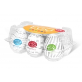Набор из 6 мастурбаторов Tenga EGG Easy Beat с различным рельефом - Tenga - в Тюмени купить с доставкой
