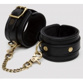 Черные оковы на ноги Bound to You Faux Leather Ankle Cuffs - Fifty Shades of Grey - купить с доставкой в Тюмени