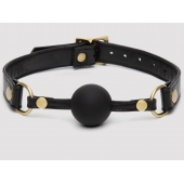 Черный кляп-шар Bound to You Faux Leather Ball Gag - Fifty Shades of Grey - купить с доставкой в Тюмени