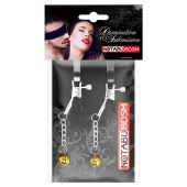 Оригинальные зажимы на соски с желтыми шариками - Notabu - купить с доставкой в Тюмени