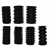 Набор из 7 черных насадок PENIS SLEEVES SET - Dream Toys - в Тюмени купить с доставкой
