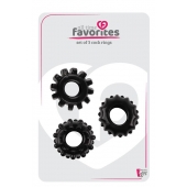 Набор из 3 черных эрекционных колец SET OF 3 COCKRINGS - Dream Toys - в Тюмени купить с доставкой