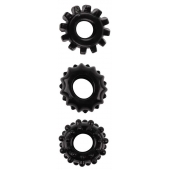 Набор из 3 черных эрекционных колец SET OF 3 COCKRINGS - Dream Toys - в Тюмени купить с доставкой