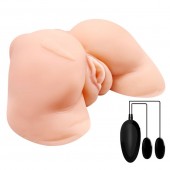 Телесная вибровагина Julie с 2 рабочими отверстиями - Baile - в Тюмени купить с доставкой