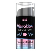 Жидкий интимный гель с эффектом вибрации Vibration! Bubble Gum - 15 мл. - INTT - купить с доставкой в Тюмени