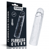 Прозрачная насадка-удлинитель Flawless Clear Penis Sleeve Add 1 - 15,5 см. - Lovetoy - в Тюмени купить с доставкой