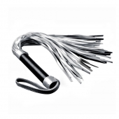 Серебристая плетка Struggle My Flogger с черной ручкой - 45 см. - Lovetoy - купить с доставкой в Тюмени