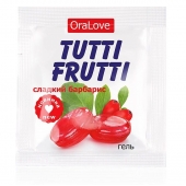 Гель-смазка Tutti-frutti со вкусом барбариса - 4 гр. - Биоритм - купить с доставкой в Тюмени