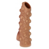 Телесная насадка с бугорками и открытой головкой Nude Sleeve S - 10 см. - KOKOS - в Тюмени купить с доставкой