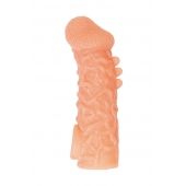 Телесная закрытая насадка с шершавой головкой Cock Sleeve Size L - 17,6 см. - KOKOS - в Тюмени купить с доставкой
