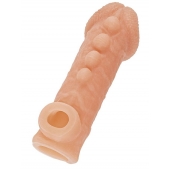 Телесная закрытая насадка с шишечками Cock Sleeve Size M - 15,6 см. - KOKOS - в Тюмени купить с доставкой