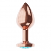 Пробка цвета розового золота с малиновым кристаллом Diamond Topaz Shine L - 8,3 см. - Lola Games - купить с доставкой в Тюмени