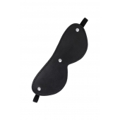 Черная кожаная маска Anonymo с мягким подкладом - ToyFa - купить с доставкой в Тюмени