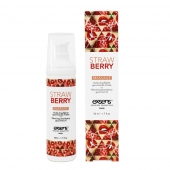 Разогревающее массажное масло  с ароматом клубники Gourmet Strawberry - 50 мл. - Exsens - купить с доставкой в Тюмени