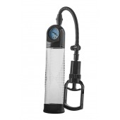 Прозрачная вакуумная помпа с манометром Deluxe Penis Pump - Dream Toys - в Тюмени купить с доставкой