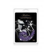 Зажимы для сосков с фиолетовой цепочкой Sweet Caress Nipple Chain - Sweet Caress - купить с доставкой в Тюмени